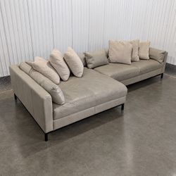 Clean Simon Li Leather Sectiona Sofa *FREE DELIVERY*