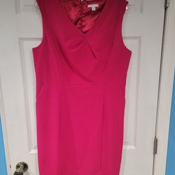 New York & Co Women’s Sheath Dress Sz 14 Pink Sleeveless 