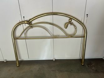 Vintage Brass Gold Metal Headboard