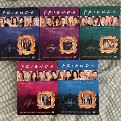Friends Seasons 1, 5, 6, 7, 8 DVDs