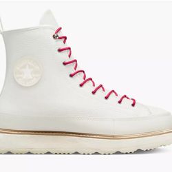 Converse Chuck Taylor Crafted Boot Hi Egret/Ivory/Pink Men’s Size 8.5