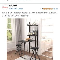 Kitchen Table Set with 2 