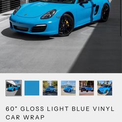 GLOSS LIGHT BLUE VINYL CAR WRAP