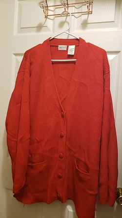 Womans red sweater