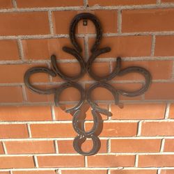 Upcycled Horseshoes Custom Welded Cross Art