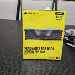 CORSAIR VENGEANCE RGB DDR5 64GB (2x32GB) DDR5 6000MHz CL40 AMD EXPO Intel XMP iCUE Compatible