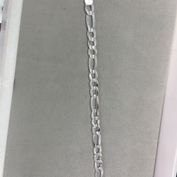 Thick Bracelet Figaro Silver 925 Italy