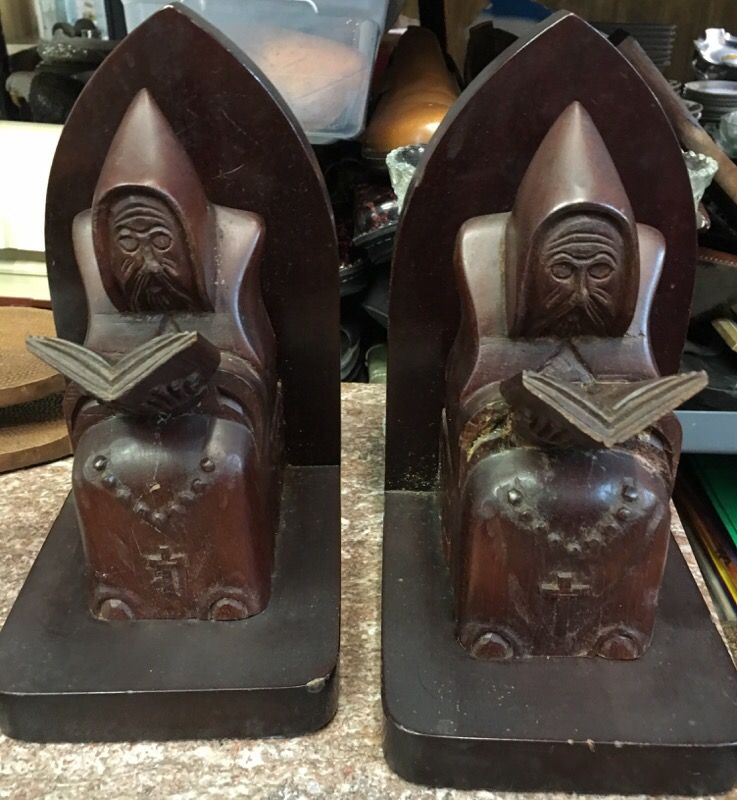 Vintage Mahogany bookends