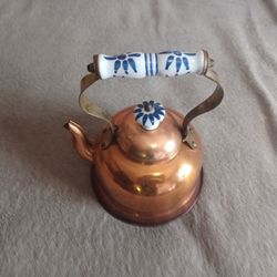 Vintage Brass Tea Kettle