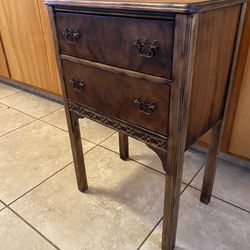 Refurbished Old Sewing Side Table With Storage