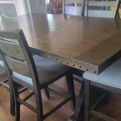 Bar Height Kitchen Table And 6 Chairs