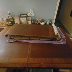 Vintage Wood Dining Table w/ 2 Extensions – $150