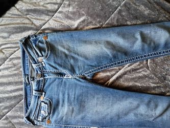True religion white stitch jeans