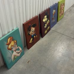 Disney Canvas Wall Art 5 Piece Set