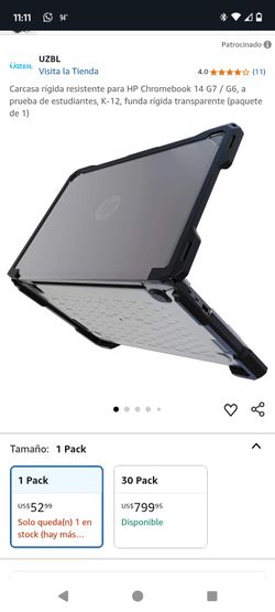  Durable Hard Shell Case for HP Chromebook 14 G7 / G6 – Student-Proof, Transparent Protective Cover (1-Pack)