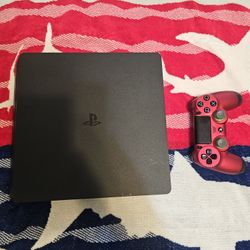 Ps4 Slim 1tb Console With All Cables, Games And Custom Controller 