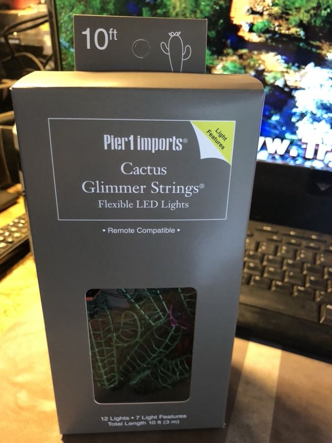 pier 1 imports cactus glimmer strings flexible led lights remote compatible