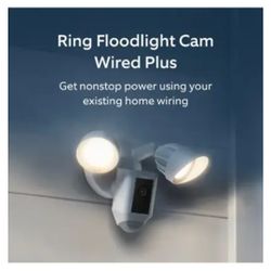 Ring - Floodlight Cam Plus Outdoor Wired 1080p Surveillance Camera - White