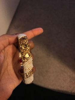 Elegant Pearl designer stone work bracelet