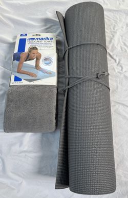 Marika Matching Yoga Mat and Mat Towel Set (Gray)