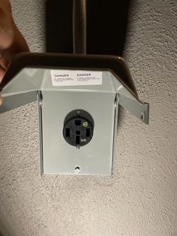 Level 2 EV car charger installation Nema 14-50 outlet Tesla wall connector Charger