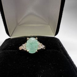 14k Emerald Ring 