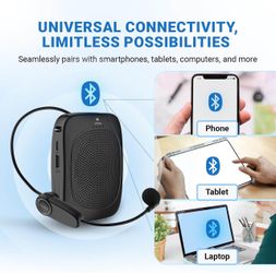 15W Wireless Voice Amplifier with Headset Microphone
