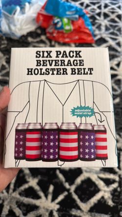 Six pack beer or soda holster belt
