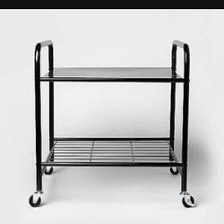 Room Essentials Two Tier Storage Rolling Cart New