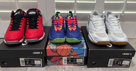 New AND1 Basketball Shoes (Men’s Size 8, 7 & Kid’s Size 4) - $15ea