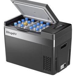 BougeRV 12 Volt Refrigerator 12V Car Fridge 30 Quart Portable Freezer Compressor Cooler Compressor Freezer, 12/24V DC 110~240V AC, -8℉~50℉ for Truck R