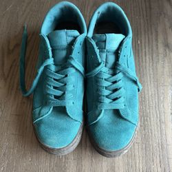 Nike Zoom Blazer 864347-300 Teal Suede Sneakers 