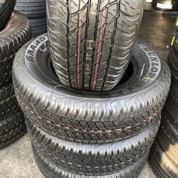 SET 265/70/17 DUNLOP SEMI NEW 95%TREAD LIFE $300 PRICE INCLUDES PROFESSIONAL ISTALATION AND TAX