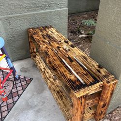 Pallet Wood Shoe Rack Rustic Smoldering Pine Wood