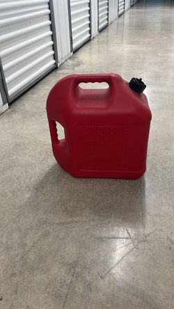 Red Plastic Gasoline Gas Can