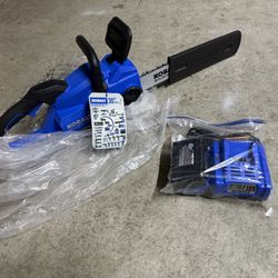 Kobalt 24V Brushless Chainsaw with Battery and Charger
