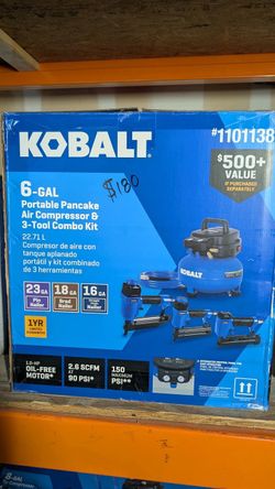 Kobalt Air Compressor and Nailer Combo Kit