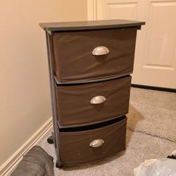 Fabric Dresser Tower with 3 Drawers