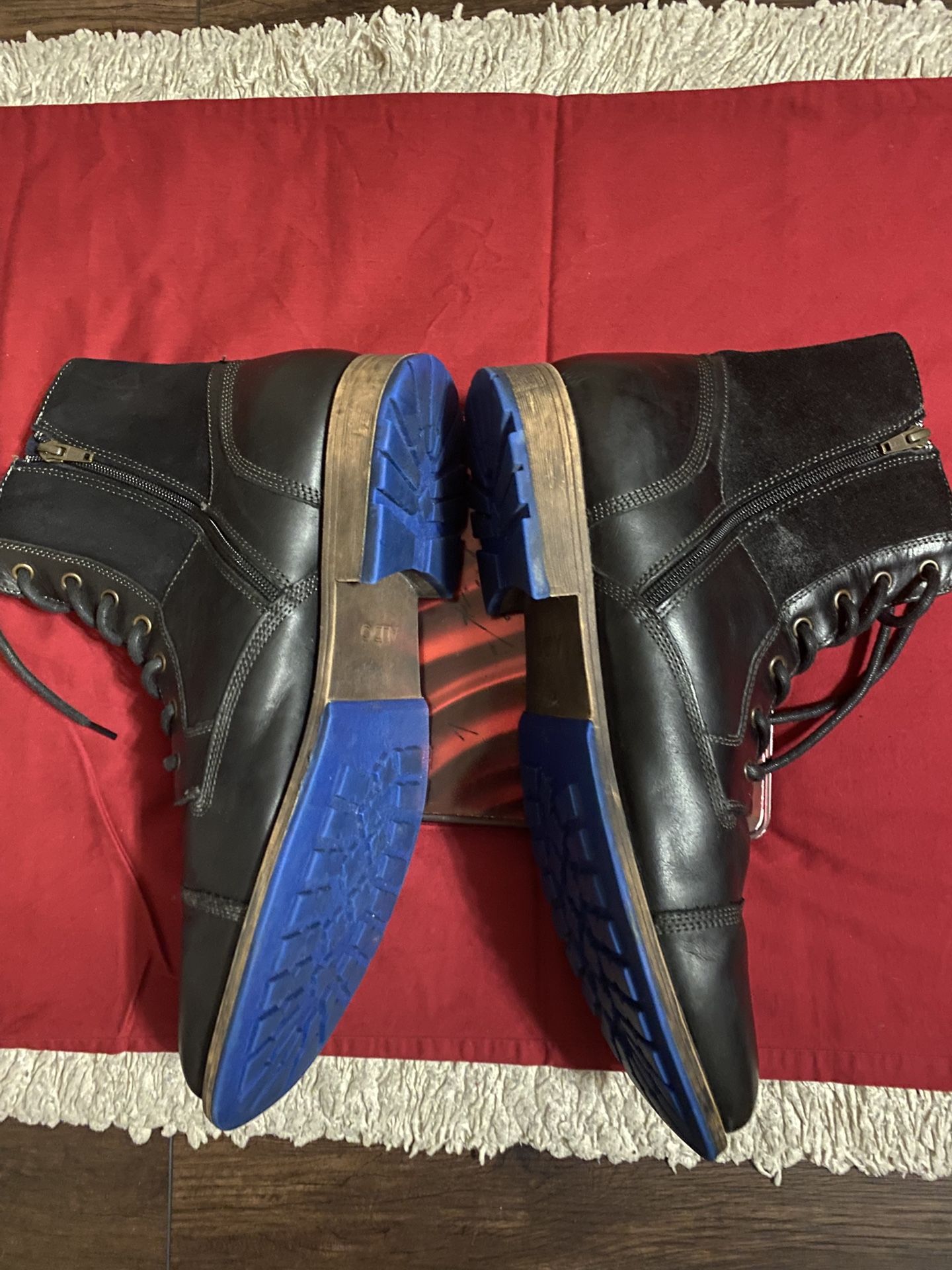 ALDO Ankle Leather & Suede Boots Shoes Size 14 Black