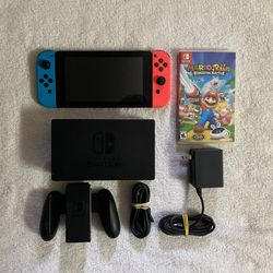 Switch V1 with Mario + Rabbids Game