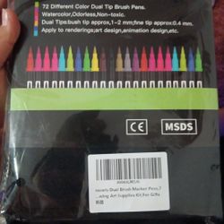 Coloring Kit 72 Markers And Pens Dual Sided