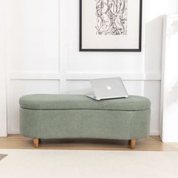 Flip Top Bench with Storage - Green