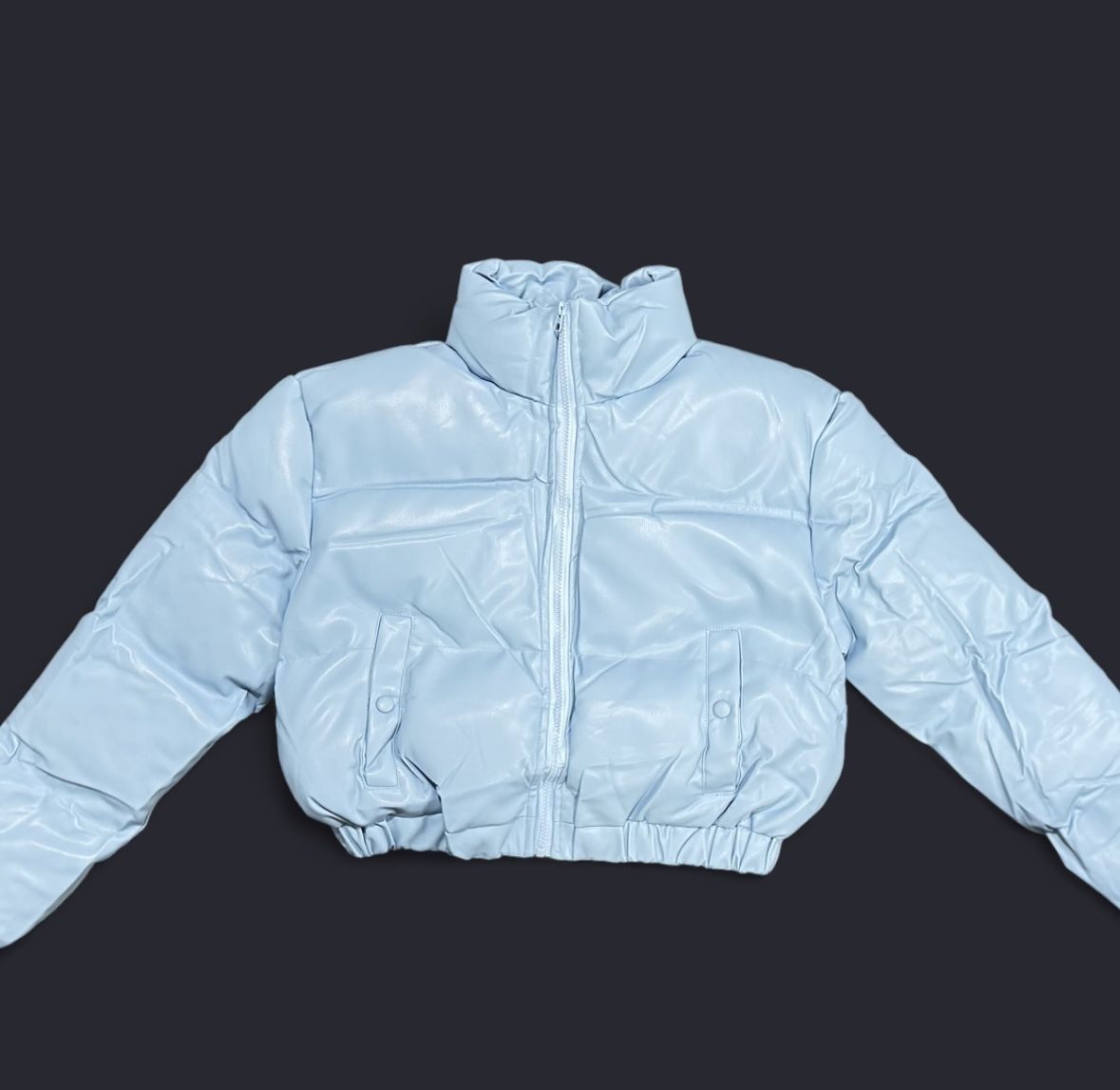 New Women's Light Blue Puffer Jacket