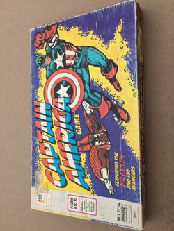 Vintage Captain America Board Game By Milton Bradley