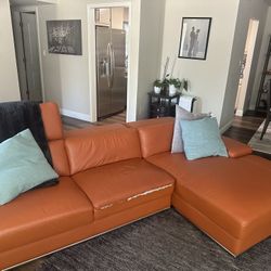 Beautiful leather sectional sofa/couch- needs to go ASAP!