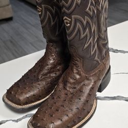 Ostrich Skin Boots Size 8D
