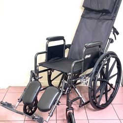 Recliner Ultralight Weight Wheelchair 18” With Elevated Footrest New New New New 