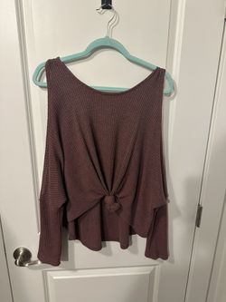 Open Shoulder Tie Front Crop