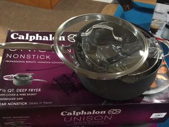 Calphalon unison nonstick 7 1/2quart fryer NEW