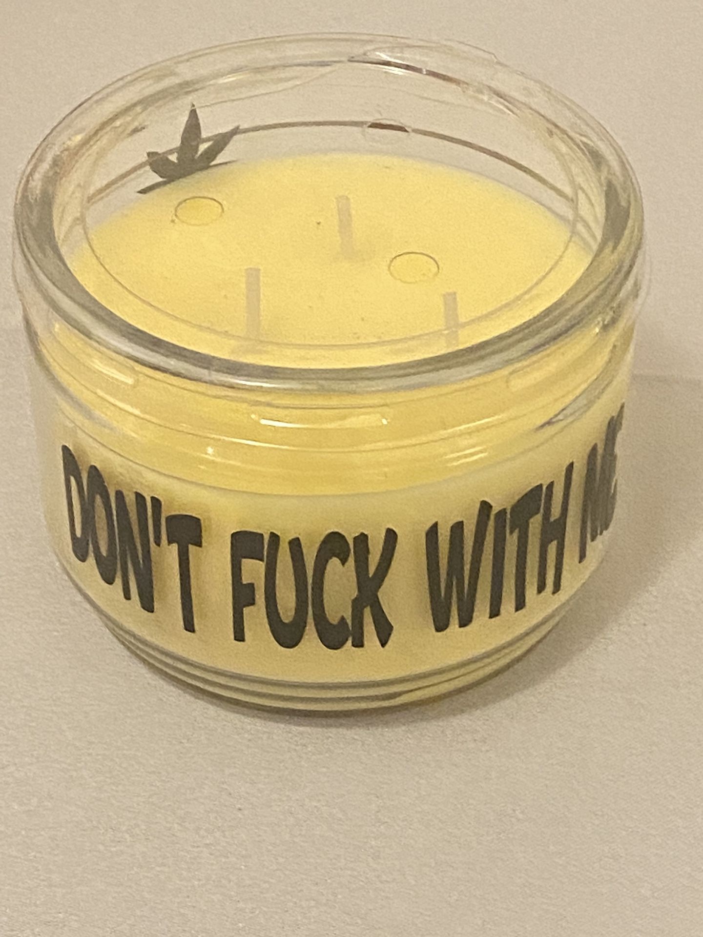 Lemon Candle 3 Wick Custom Message 11.5 Oz Smoker 